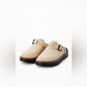 Dr Martens Women's Cream Carlson Suede Slingback Mules